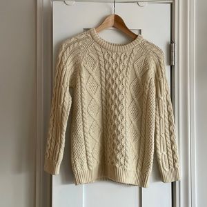 Vintage LL Bean Cable Knit Sweater